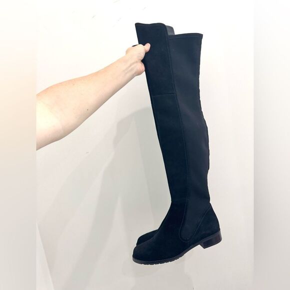 Stuart Weitzman 5050 BOOT over knee boot in black suede - Picture 7 of 8